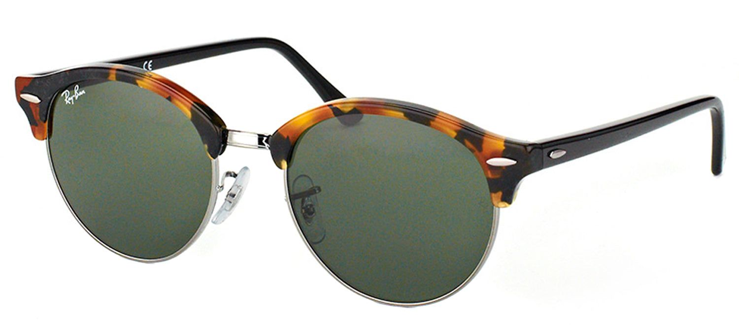 Ray-Ban RB 4246 1157 Clubmaster Plastic Tortoise/ Havana Sunglasses with Green Lens sold by Gaffos product image thumbnail 2