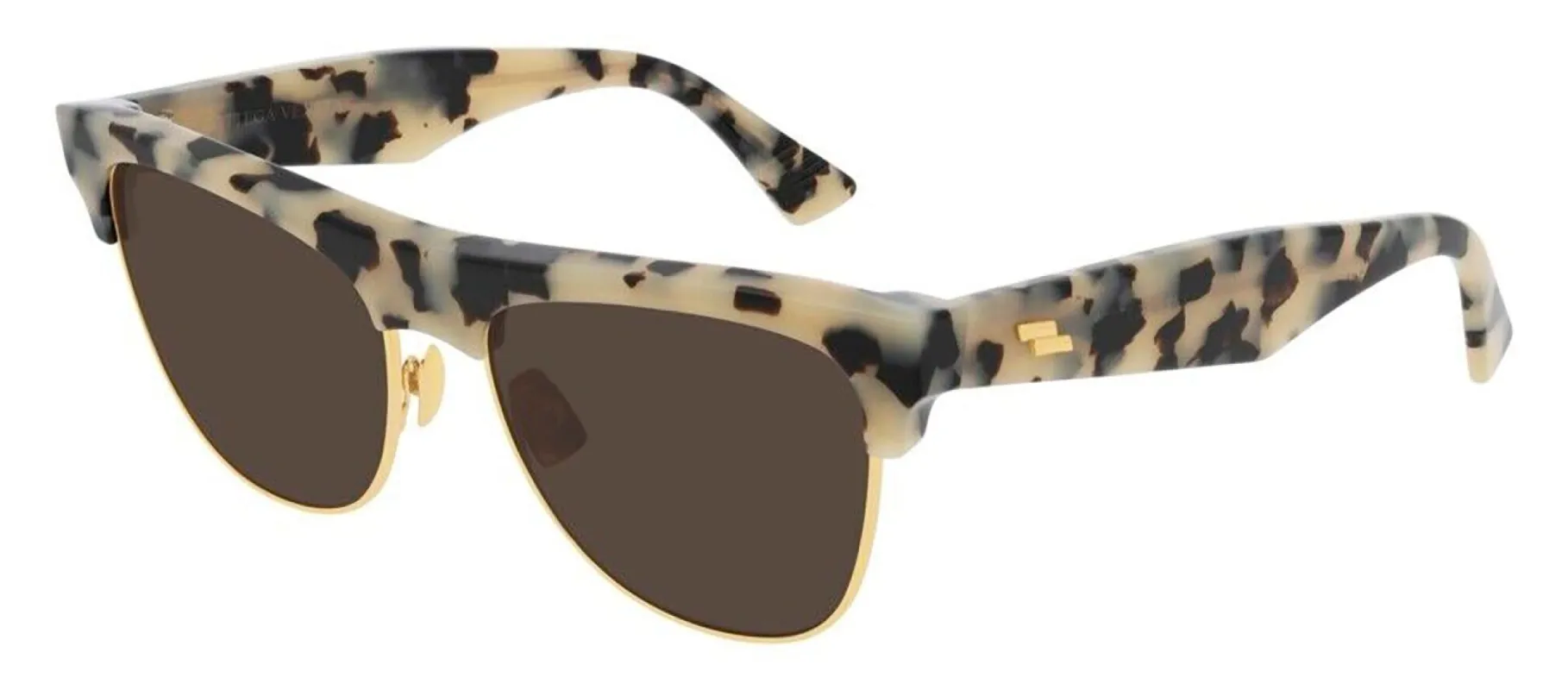 Bottega Veneta BV 1003S 003 Geometrical Plastic Havana Sunglasses with Brown Lens sold by Gaffos