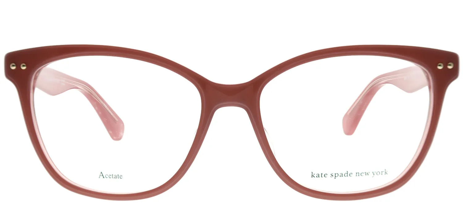 Kate Spade KS Adrie 35J Square Plastic Pink Eyeglasses with Demo Lens sold by Gaffos