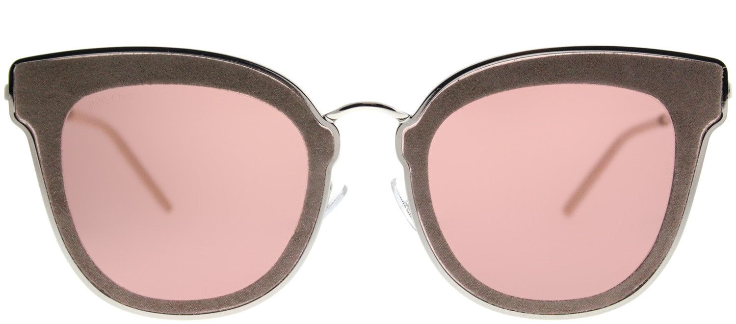 Jimmy Choo JC Nile S0J 2M Cat-Eye Metal Beige Sunglasses with Brown Lens sold by Gaffos
