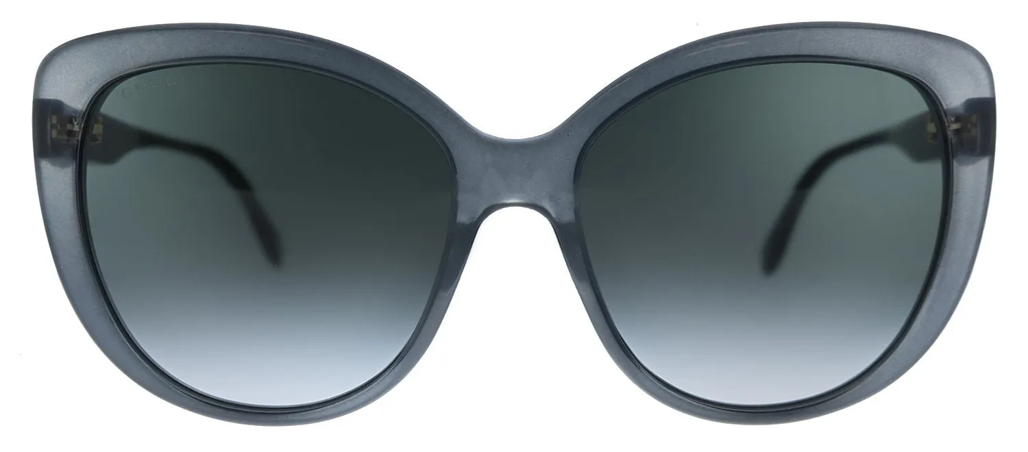 Gucci GG 0789S 001 Cat-Eye Acetate Grey Sunglasses with Grey Gradient Lens sold by Gaffos