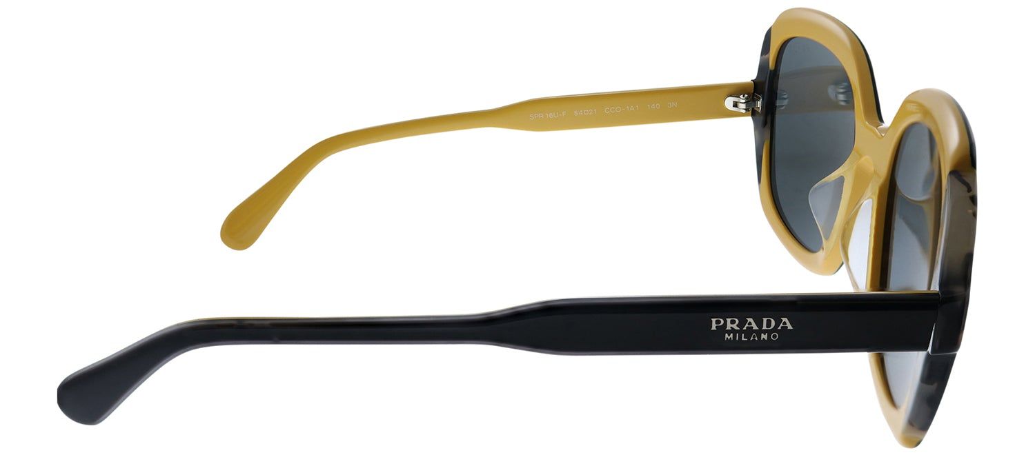 Prada PR 16USF CCO1A1 Square Plastic Black Sunglasses with Grey Lens sold by Gaffos product image thumbnail 3