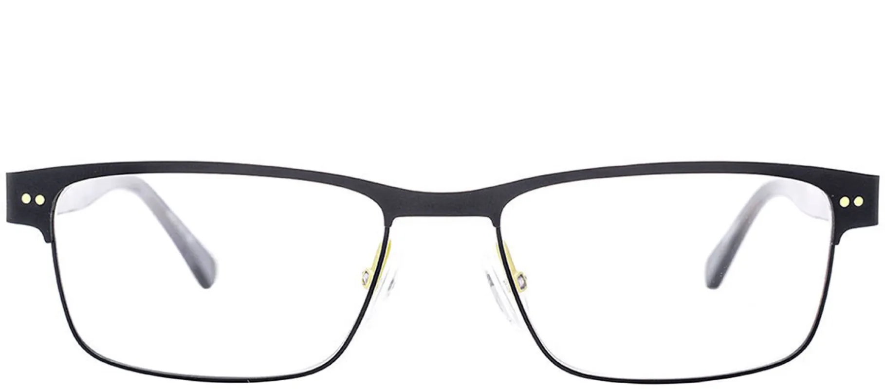 Etnia Barcelona ET Brandon BKYW Rectangle Metal Black Eyeglasses with Demo Lens sold by Gaffos