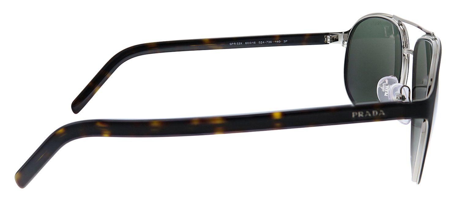 Prada PR 53XS 524736 Pillow Metal Black Sunglasses with Green Polarized Lens sold by Gaffos product image thumbnail 3