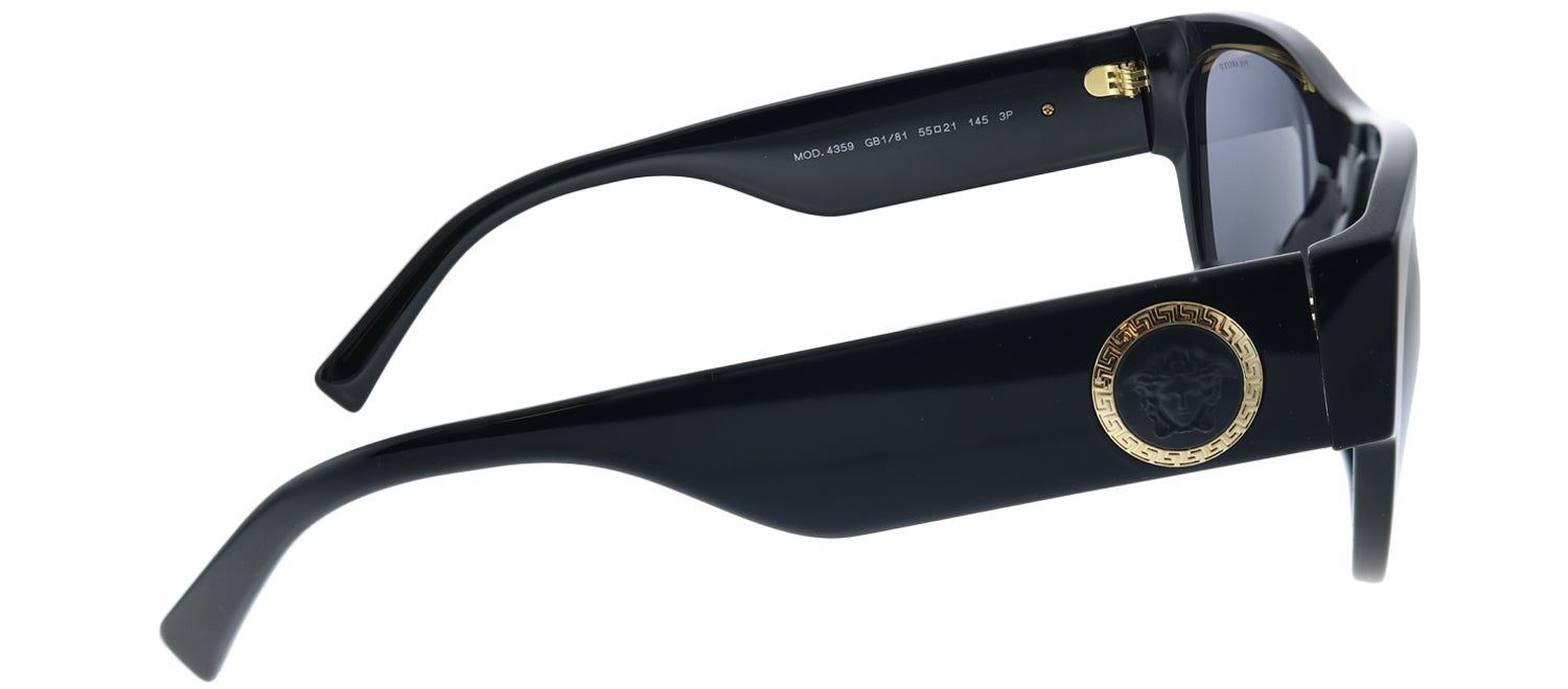 Versace VE 4359 GB1/81 Square Plastic Black Sunglasses with Grey Polarized Lens sold by Gaffos product image thumbnail 3