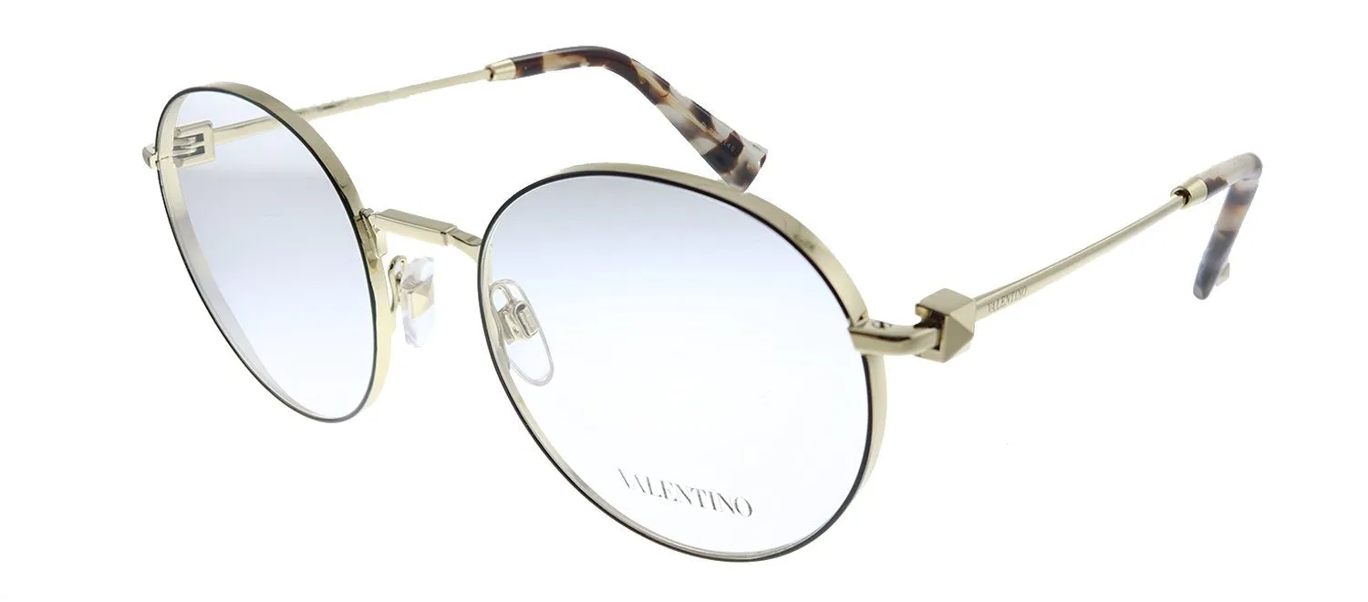 Valentino VA 1020 3003 Round Metal Pale Black Gold Eyeglasses with Demo Lens sold by Gaffos product image thumbnail 2