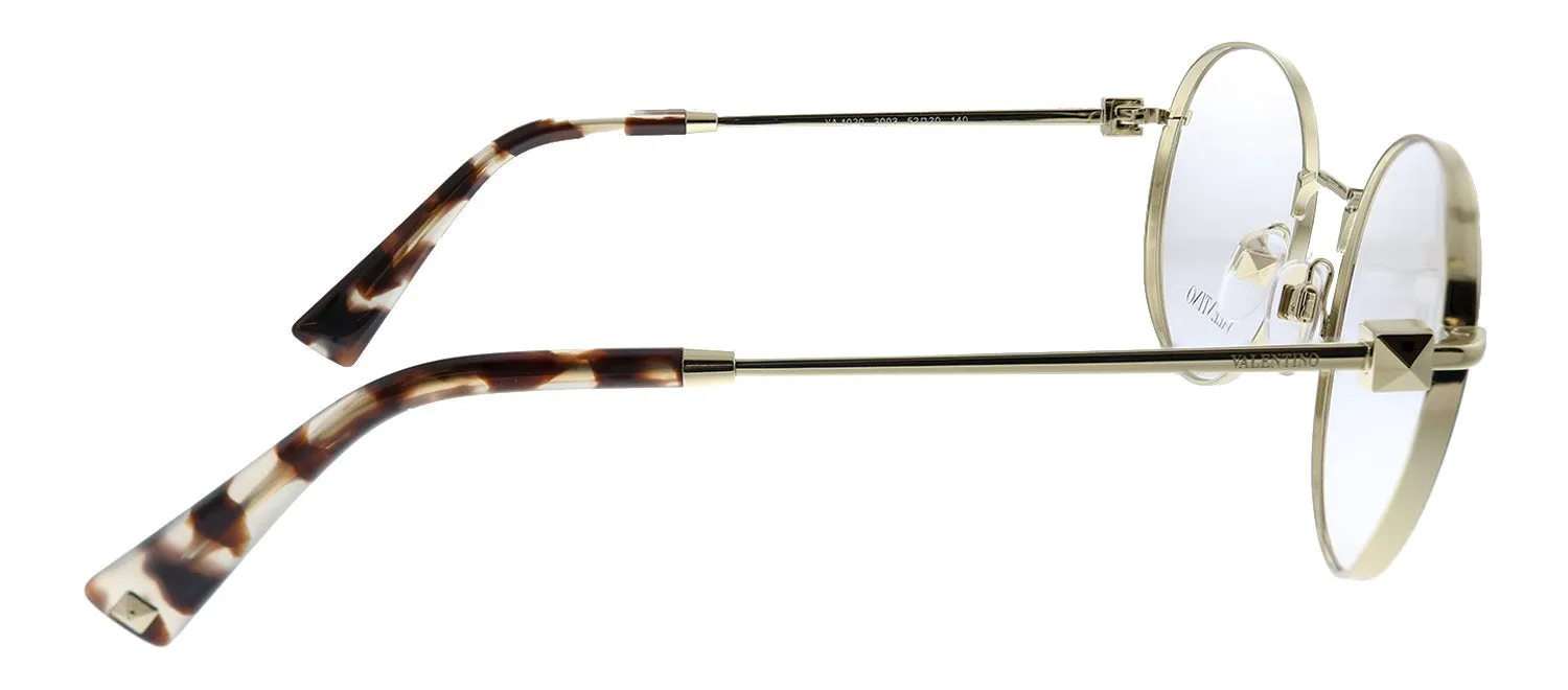 Valentino VA 1020 3003 Round Metal Pale Black Gold Eyeglasses with Demo Lens sold by Gaffos product image thumbnail 3