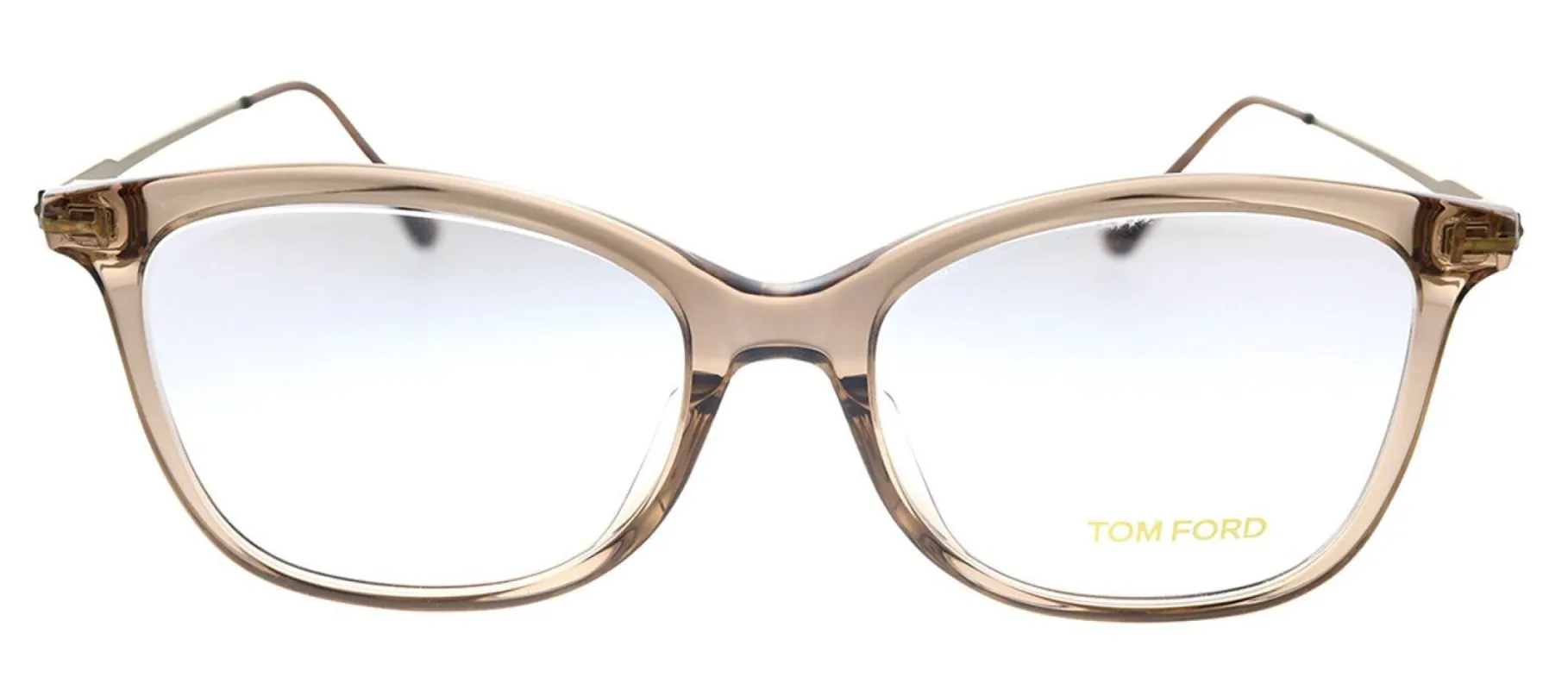 Tom Ford TF 5510F 045 Geometric Plastic Brown Eyeglasses with Demo Lens sold by Gaffos