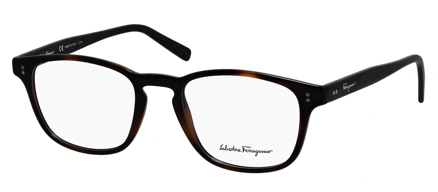 Salvatore Ferragamo SF 2913 241 Square Plastic Tortoise/Black Eyeglasses with Logo Stamped Demo Lenses sold by Gaffos product image thumbnail 2