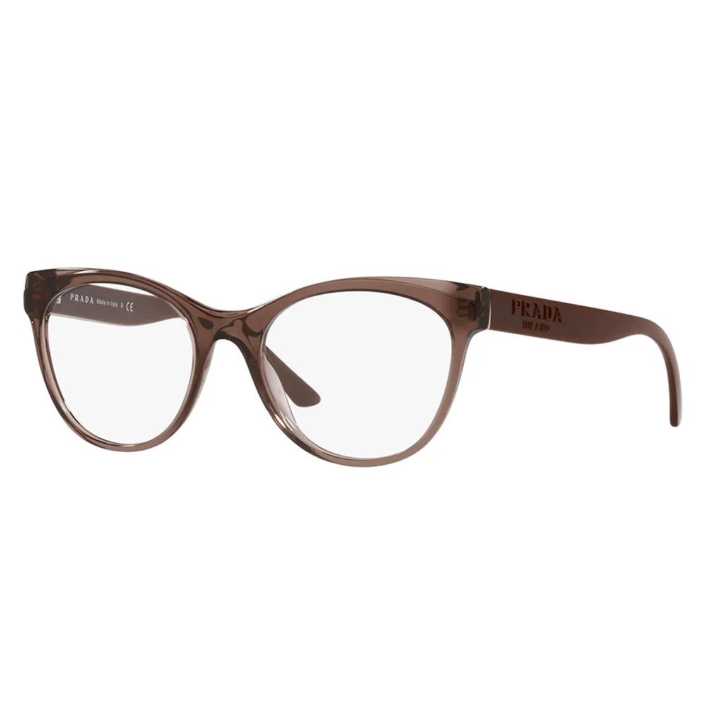 Prada PR 05WV 05M1O1 Butterfly Plastic Brown Eyeglasses with Logo Stamped Demo Lenses sold by Gaffos product image thumbnail 2