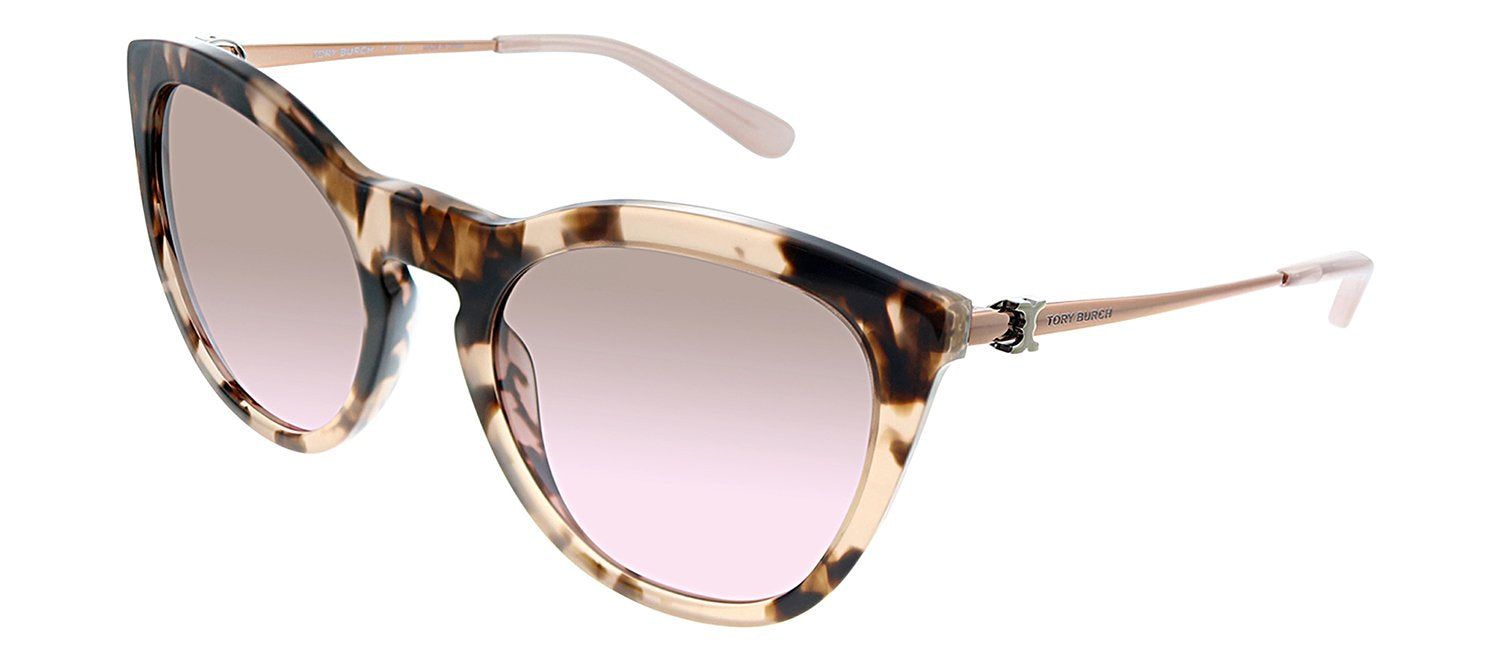 Tory Burch TY 7137 172614 Cat-Eye Plastic Pink Havana Sunglasses with Brown Gradient Lens sold by Gaffos product image thumbnail 2