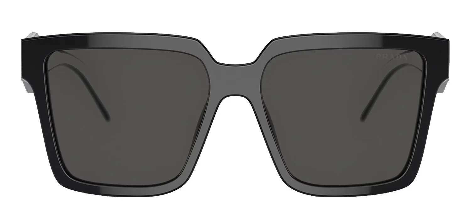 Prada PR 24ZS 1AB5S0 Square Plastic Black Sunglasses with Grey Lens sold by Gaffos