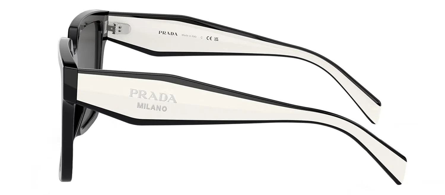 Prada PR 24ZS 1AB5S0 Square Plastic Black Sunglasses with Grey Lens sold by Gaffos product image thumbnail 3
