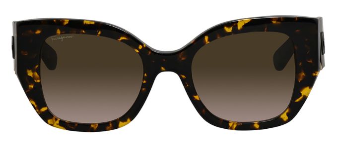 Salvatore Ferragamo SF 1045S 281 Square Plastic Vintage Tortoise Sunglasses with Brown Gradient Lens sold by Gaffos