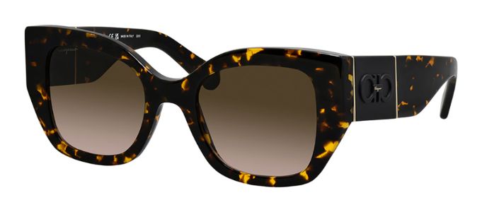 Salvatore Ferragamo SF 1045S 281 Square Plastic Vintage Tortoise Sunglasses with Brown Gradient Lens sold by Gaffos