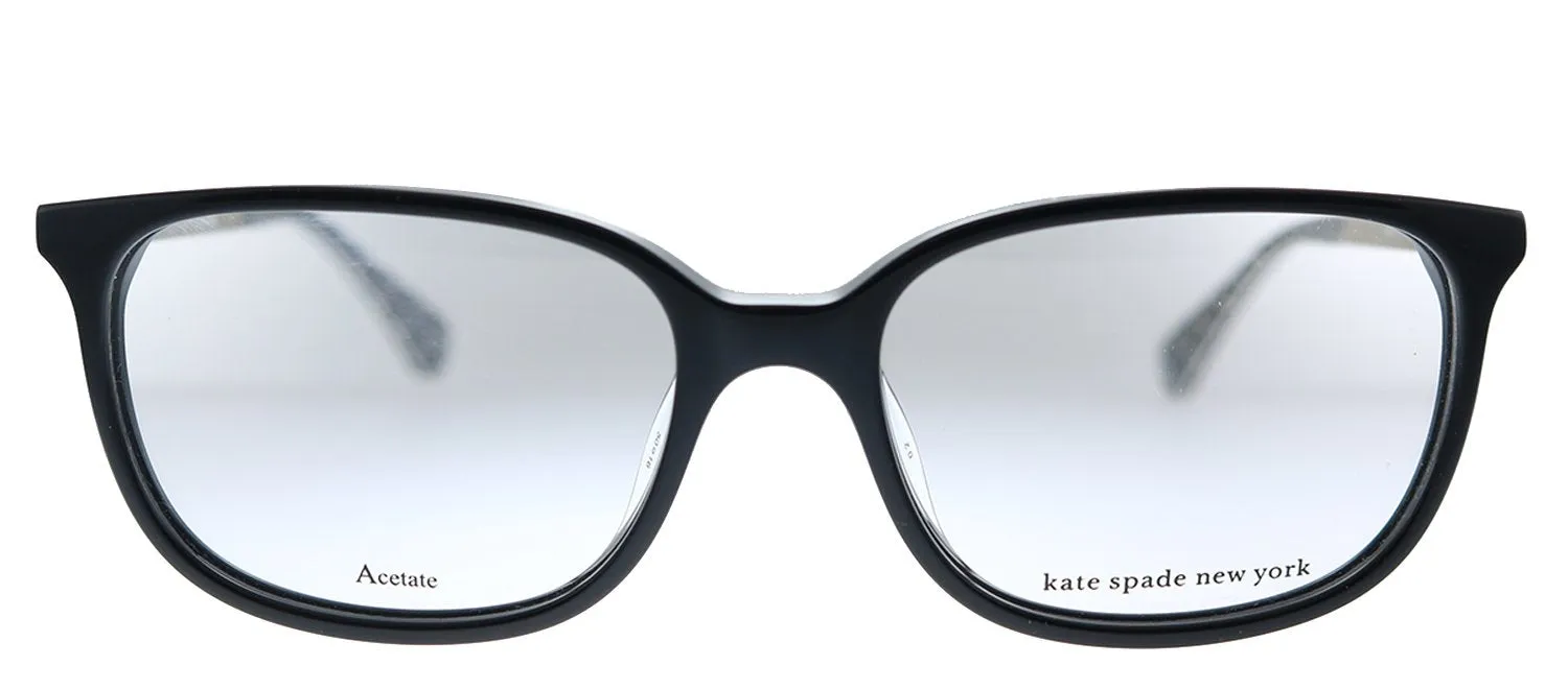 Kate Spade New York KS NATALIA 807 Rectangle Plastic Black Eyeglasses with Demo Lens sold by Gaffos