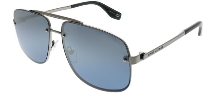 Marc Jacobs Marc 318 6LB 9U Aviator Metal Ruthenium/ Gunmetal Sunglasses with Blue Mirror Lens sold by Gaffos