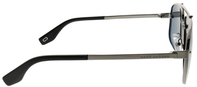 Marc Jacobs Marc 318 6LB 9U Aviator Metal Ruthenium/ Gunmetal Sunglasses with Blue Mirror Lens sold by Gaffos