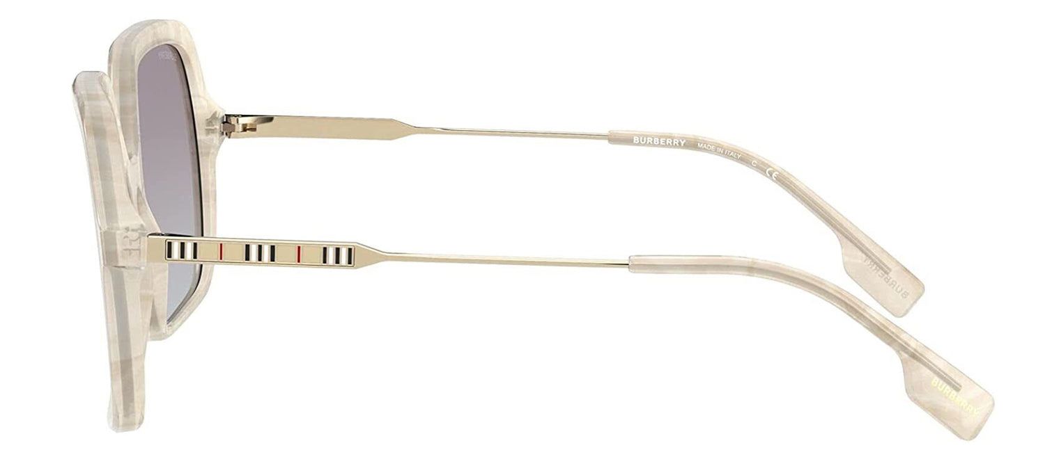 Burberry BE 4324 388611 Square Plastic Ivory Madreperla Sunglasses with Grey Gradient Lens sold by Gaffos product image thumbnail 3