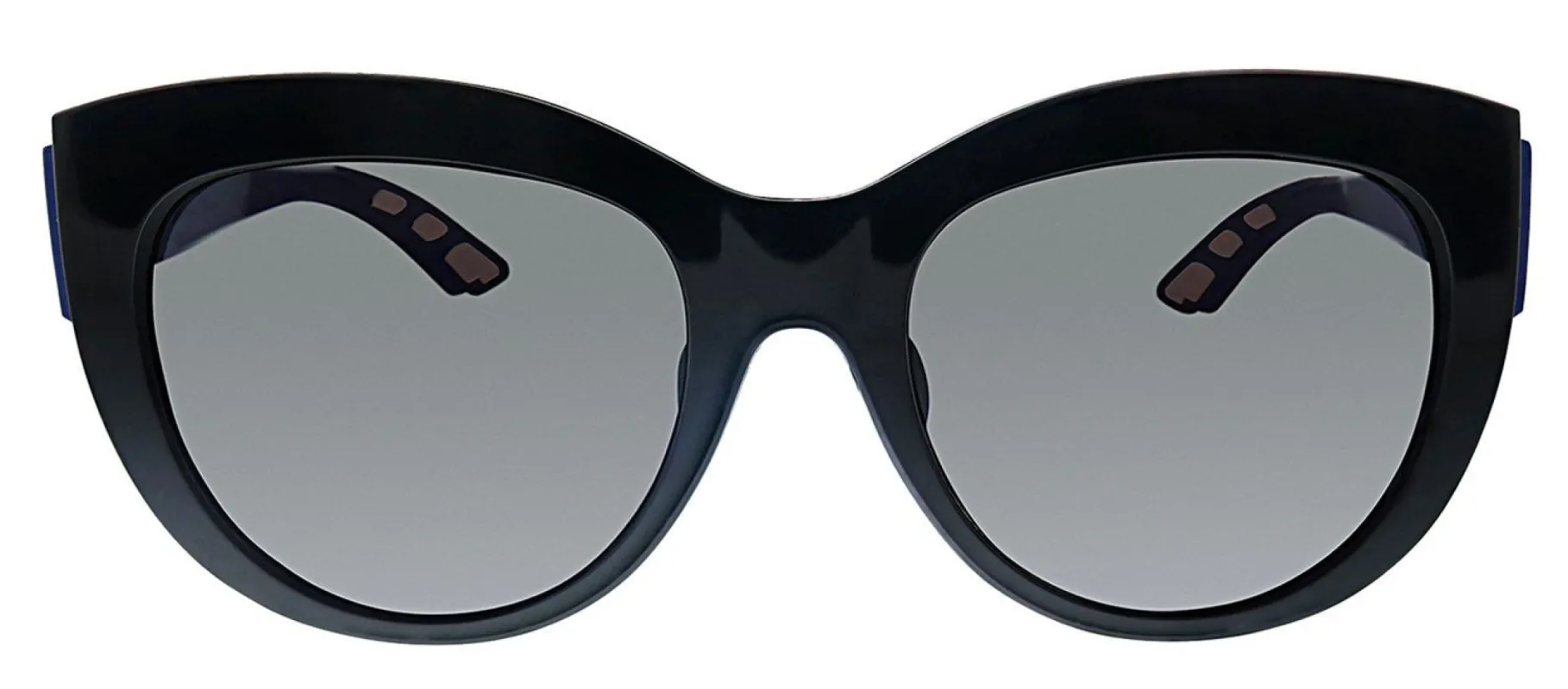 Dior CD DiorDecale1F BQ9 Round Plastic Black Sunglasses with Grey Lens sold by Gaffos