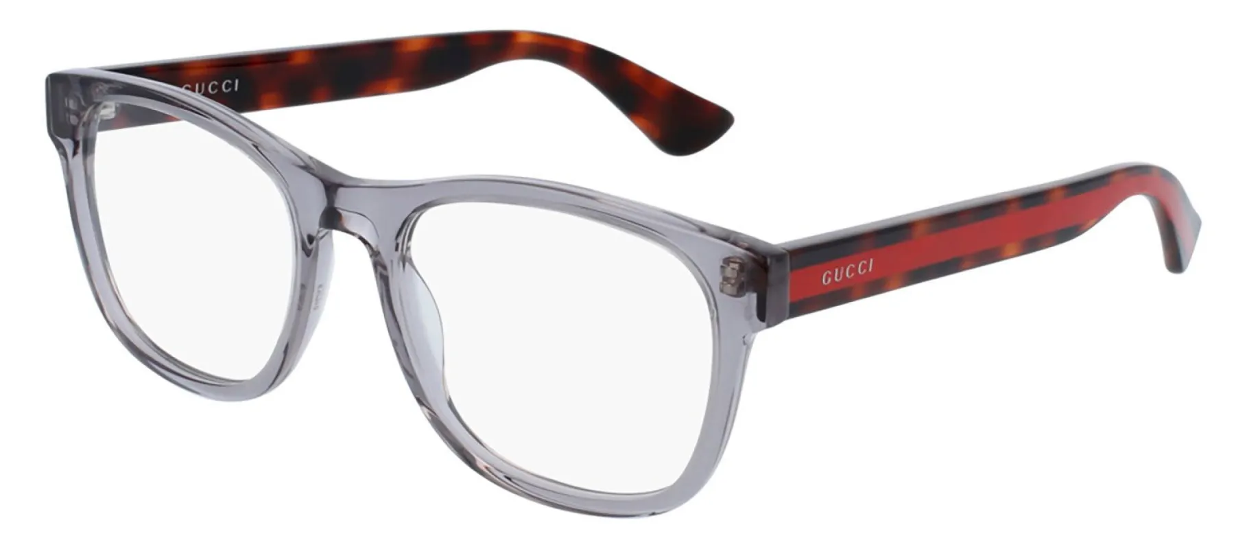 Gucci GG 0004ON 004 Rectangle Acetate Grey Eyeglasses with Demo Lens sold by Gaffos