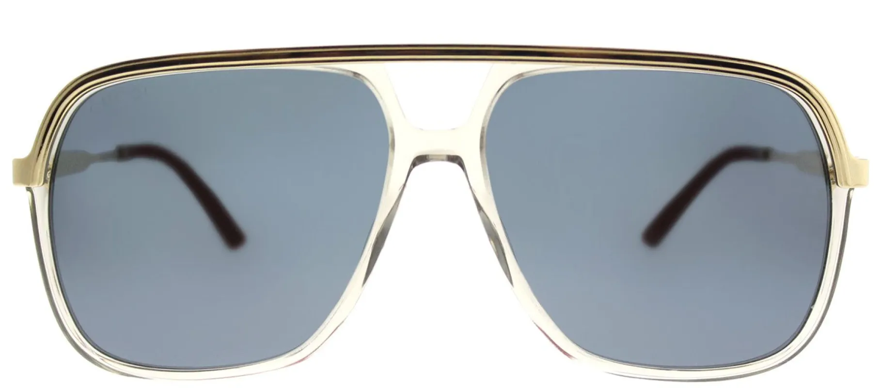 Gucci GG 0200S 004 Fashion Metal Gold Sunglasses with Blue Lens sold by Gaffos