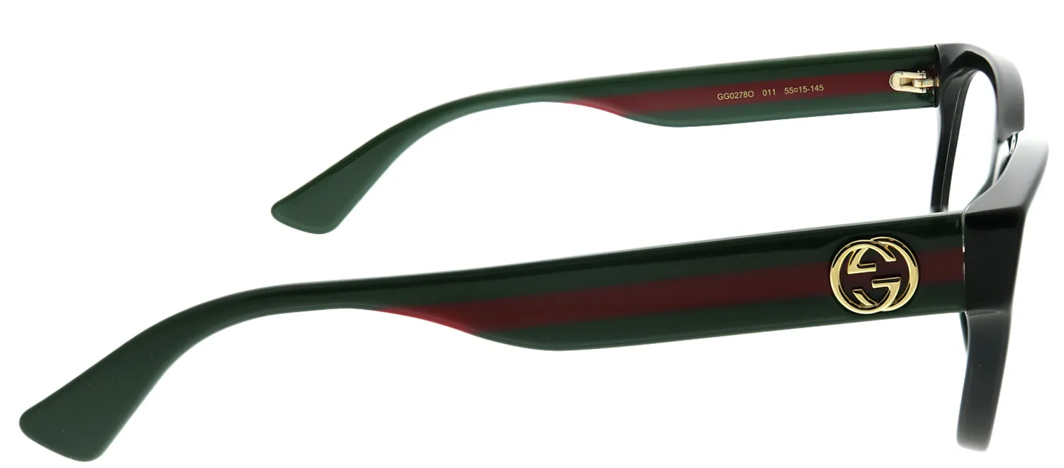 Gucci GG 0278O 011 Rectangle Acetate Black Eyeglasses with Demo Lens sold by Gaffos product image thumbnail 3