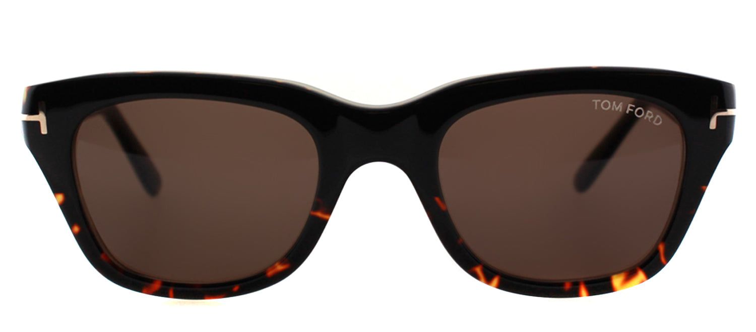 Tom Ford TF 237 05J Rectangle Plastic Black Sunglasses with Brown Lens sold by Gaffos