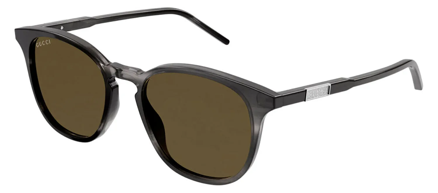 Gucci GG 1157S 004 Round Plastic Grey Sunglasses with Brown Lens sold by Gaffos product image thumbnail 2