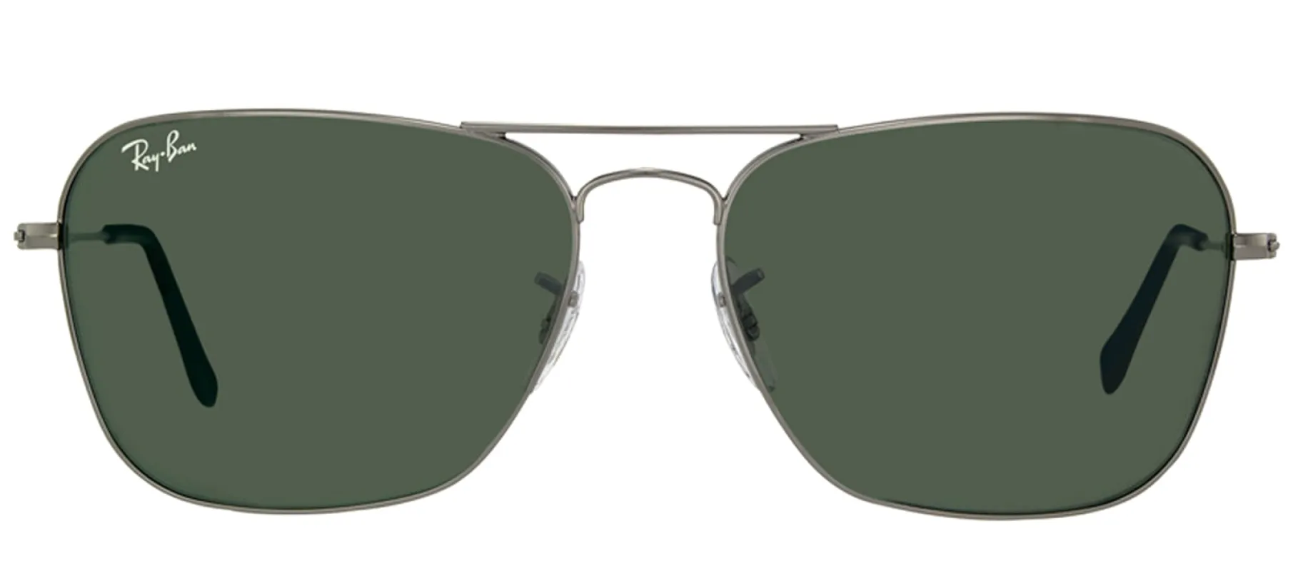 Ray-Ban RB 3136 004 Aviator Metal Ruthenium/ Gunmetal Sunglasses with Green Lens sold by Gaffos
