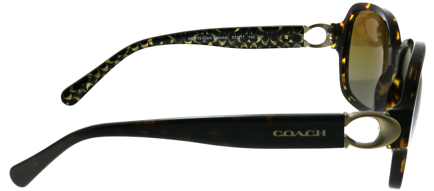 Coach HC 8241 5507T5 Rectangle Plastic Tortoise/ Havana Sunglasses with Brown Gradient Polarized Lens sold by Gaffos product image thumbnail 3