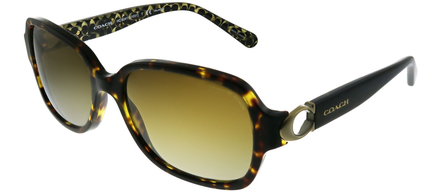 Coach HC 8241 5507T5 Rectangle Plastic Tortoise/ Havana Sunglasses with Brown Gradient Polarized Lens sold by Gaffos product image thumbnail 2