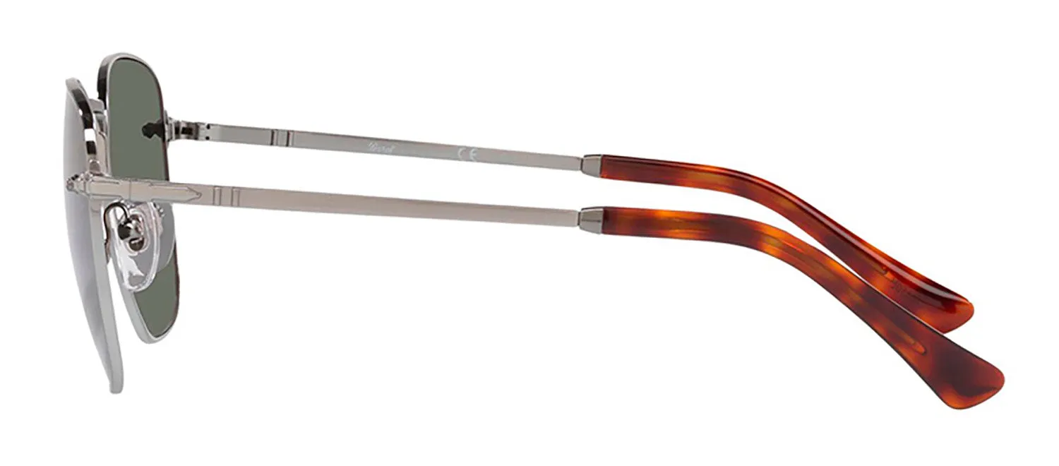 Persol PO 2490S 513/58 Square Metal Gunmetal Sunglasses with Green Polarized Lens sold by Gaffos product image thumbnail 3