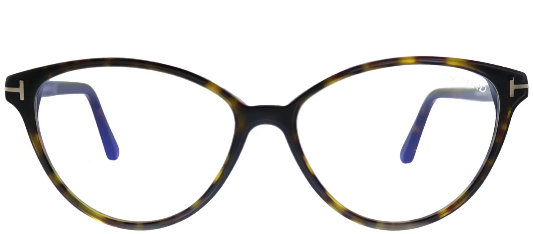 Tom Ford FT 5545-B 052 Black Cat Eye Plastic Tortoise/ Havana Eyeglasses with Blue Block Lens sold by Gaffos