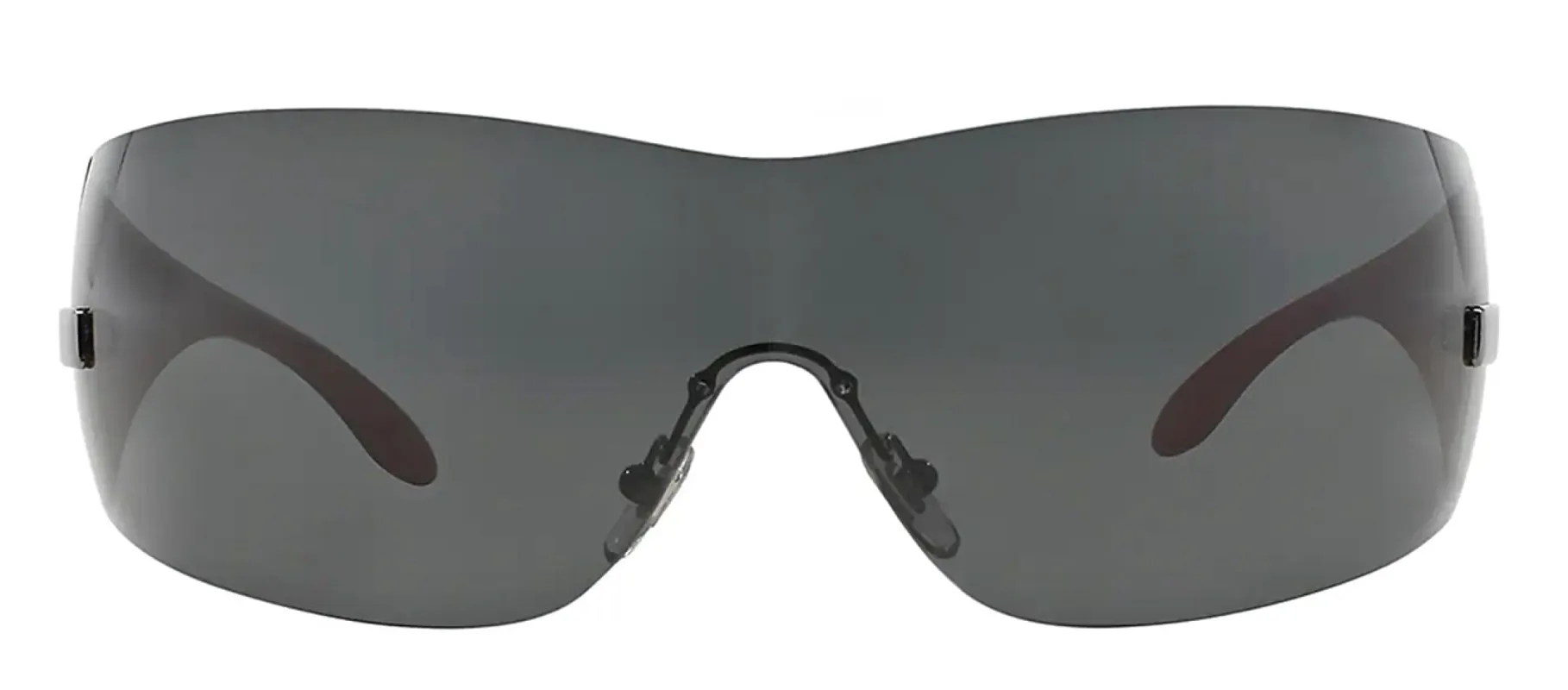 Versace VE 2054 100187 Wrap Plastic Gunmetal Sunglasses with Grey Lens made by Versace