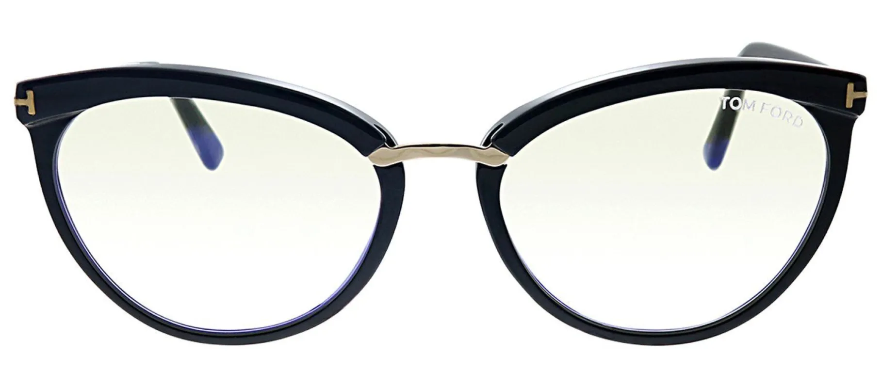 Tom Ford FT 5551B 001 Cat-Eye Plastic Black Eyeglasses with Black Plastic Frame And Temple sold by Gaffos