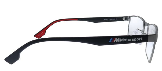 BMW Motorsport BS 5002 013 Rectangle Metal Ruthenium Eyeglasses with Demo Lens sold by Gaffos
