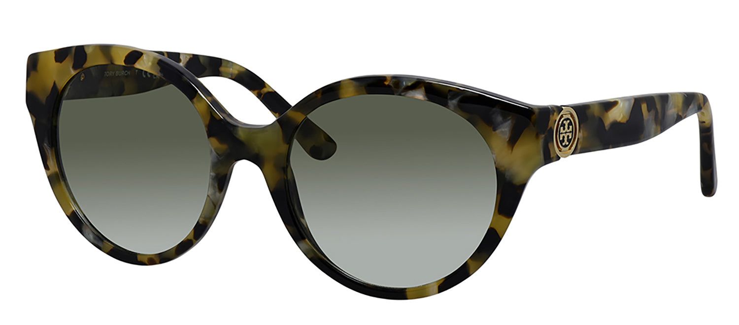 Tory Burch TY 7087 16128E Cat Eye Plastic Dark Havana Sunglasses with Green Gradient Lens sold by Gaffos product image thumbnail 2