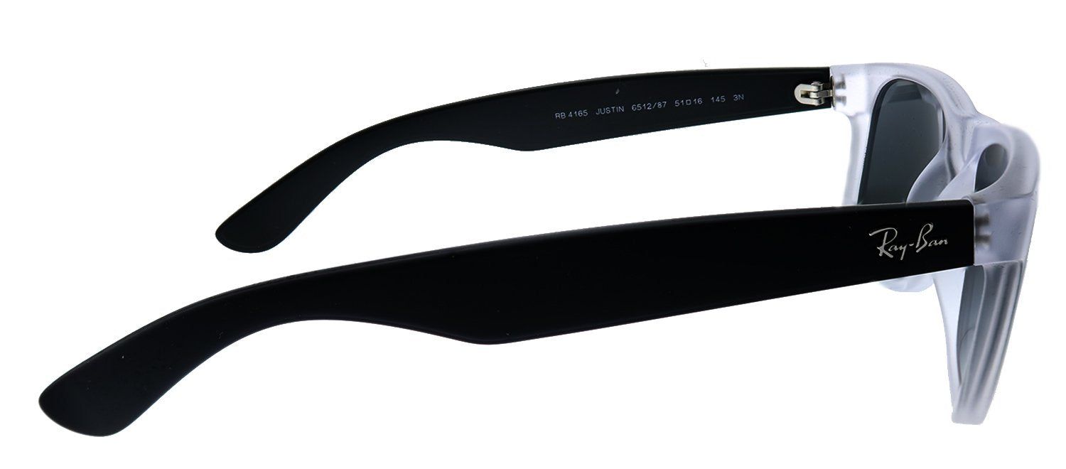 Ray-Ban Justin RB 4165 651287 Square Plastic Clear Sunglasses with Grey Lens sold by Gaffos product image thumbnail 3