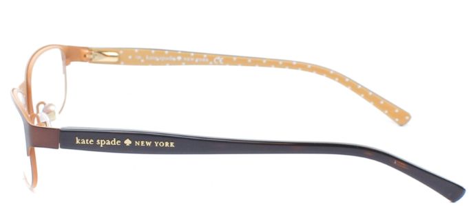 Kate Spade KS Ambrosette JUV Rectangle Metal Brown Eyeglasses with Demo Lens sold by Gaffos