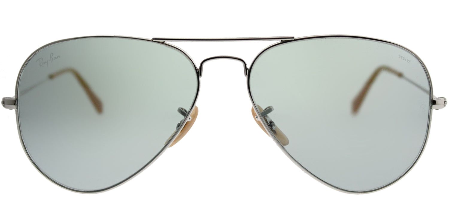 Ray-Ban RB 3025 9065I5 Aviator Metal Silver Sunglasses with Blue Photochromic Evolve Lens sold by Gaffos