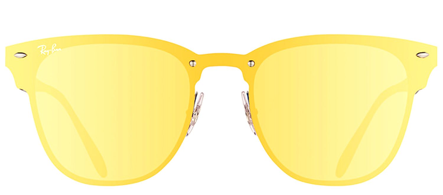 Ray-Ban RB 3576N 90377J Clubmaster Metal Blue Sunglasses with Dark Orange Gold Mirror Lens sold by Gaffos