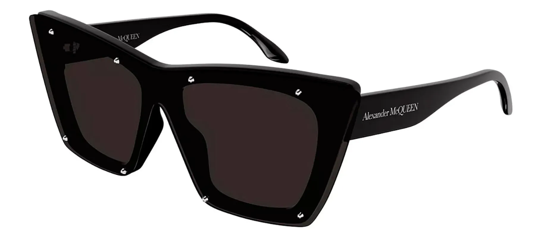 Alexander McQueen AM 0361S 005 Cat-Eye Plastic Black Sunglasses with Grey Lens sold by Gaffos