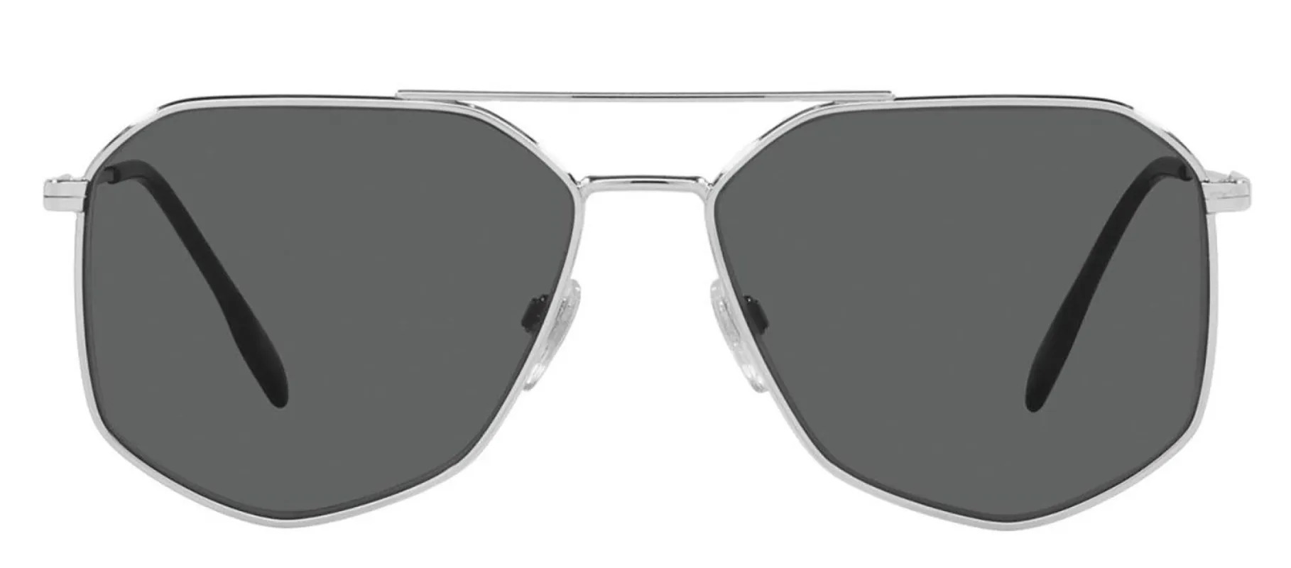Burberry BE 3139 100587 Fashion Metal Silver Sunglasses with Grey Lens sold by Gaffos