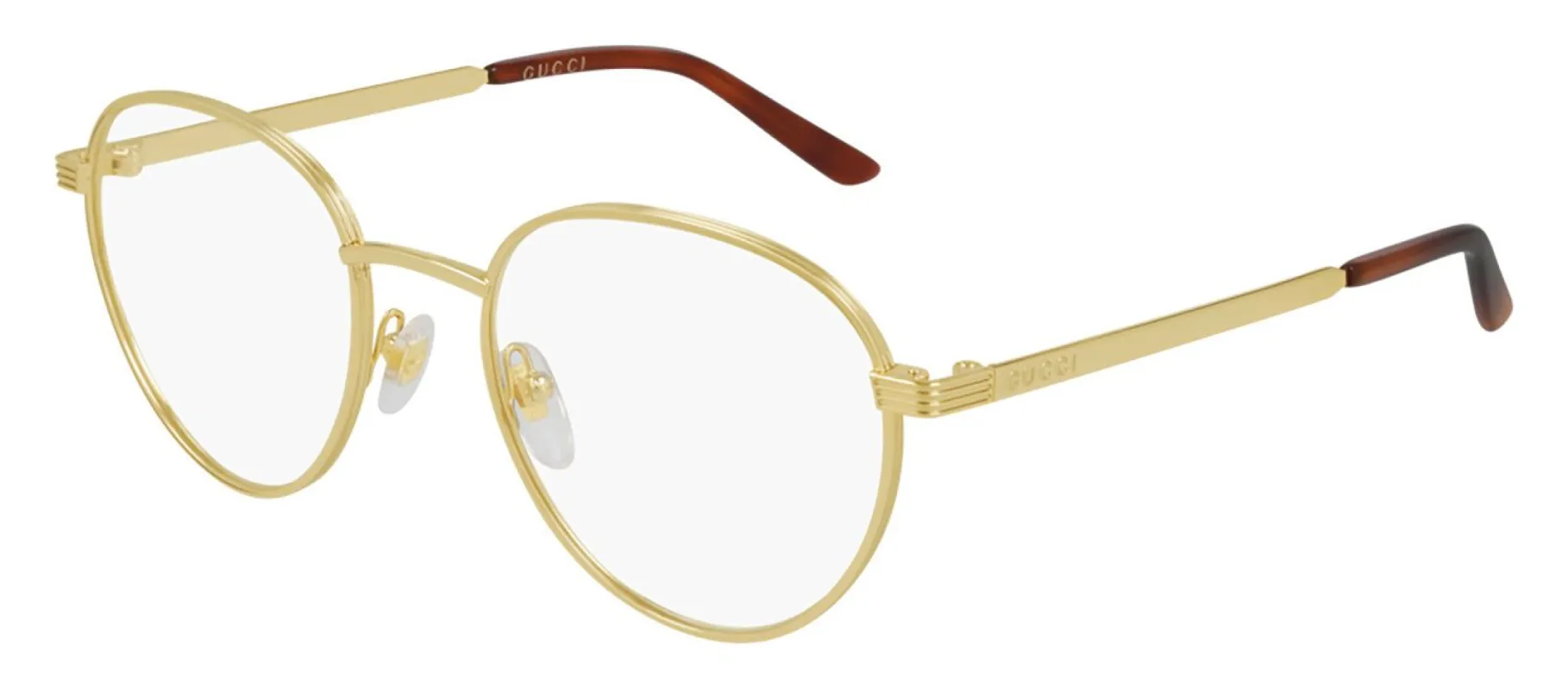 Gucci GG 0942O 002 Round Metal Gold Eyeglasses with Demo Lens sold by Gaffos