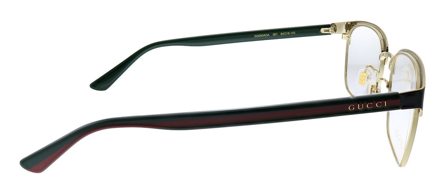 Gucci GG 0934OA 001 Rectangle Metal Green Eyeglasses with Demo Lens sold by Gaffos product image thumbnail 3