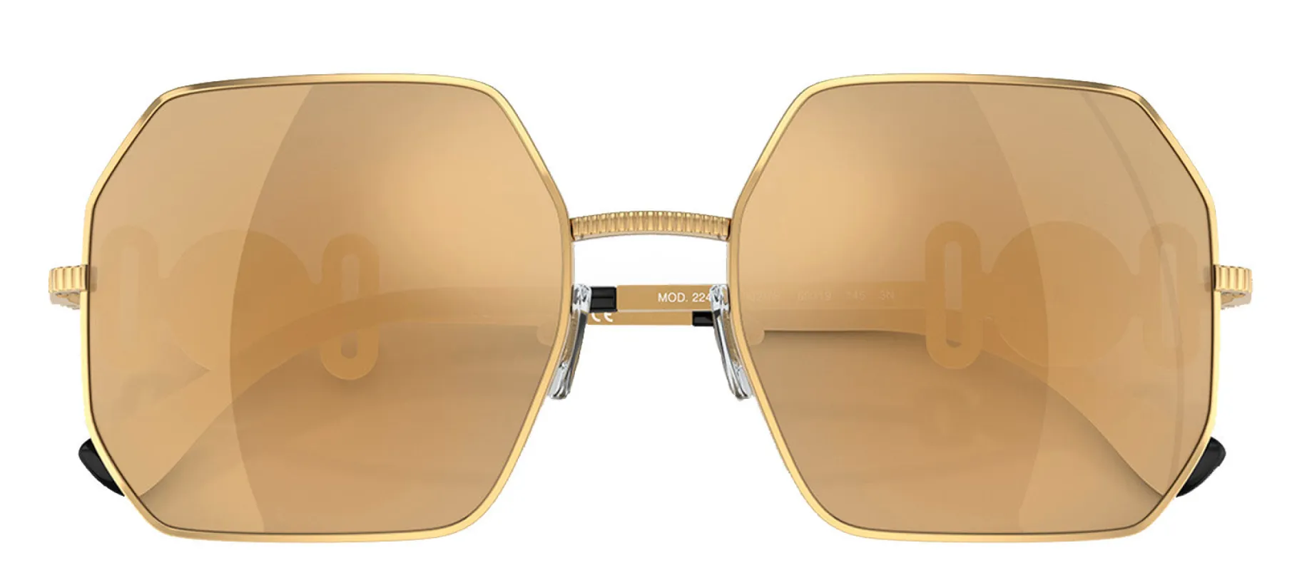 Versace VE 2248 10027P Geometric Metal Gold Sunglasses with Gold Mirror Lens sold by Gaffos