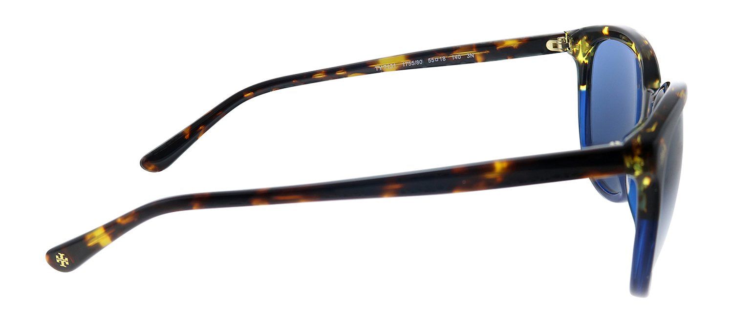 Tory Burch TY 7131 175580 Square Plastic Tortoise/Blue Sunglasses with Blue Lens sold by Gaffos product image thumbnail 3