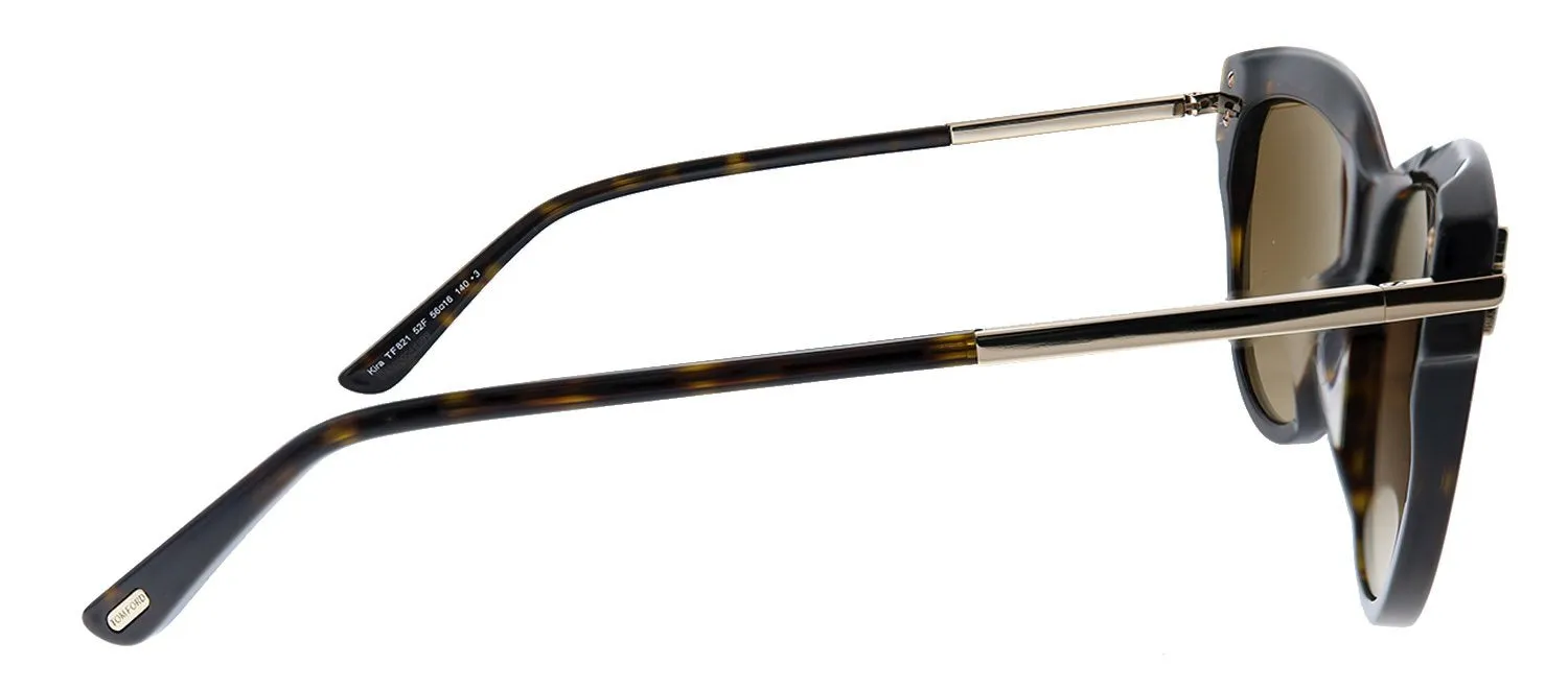 Tom Ford Kira TF 821 52F Cat-Eye Plastic Havana Sunglasses with Brown Gradient Lens sold by Gaffos product image thumbnail 3