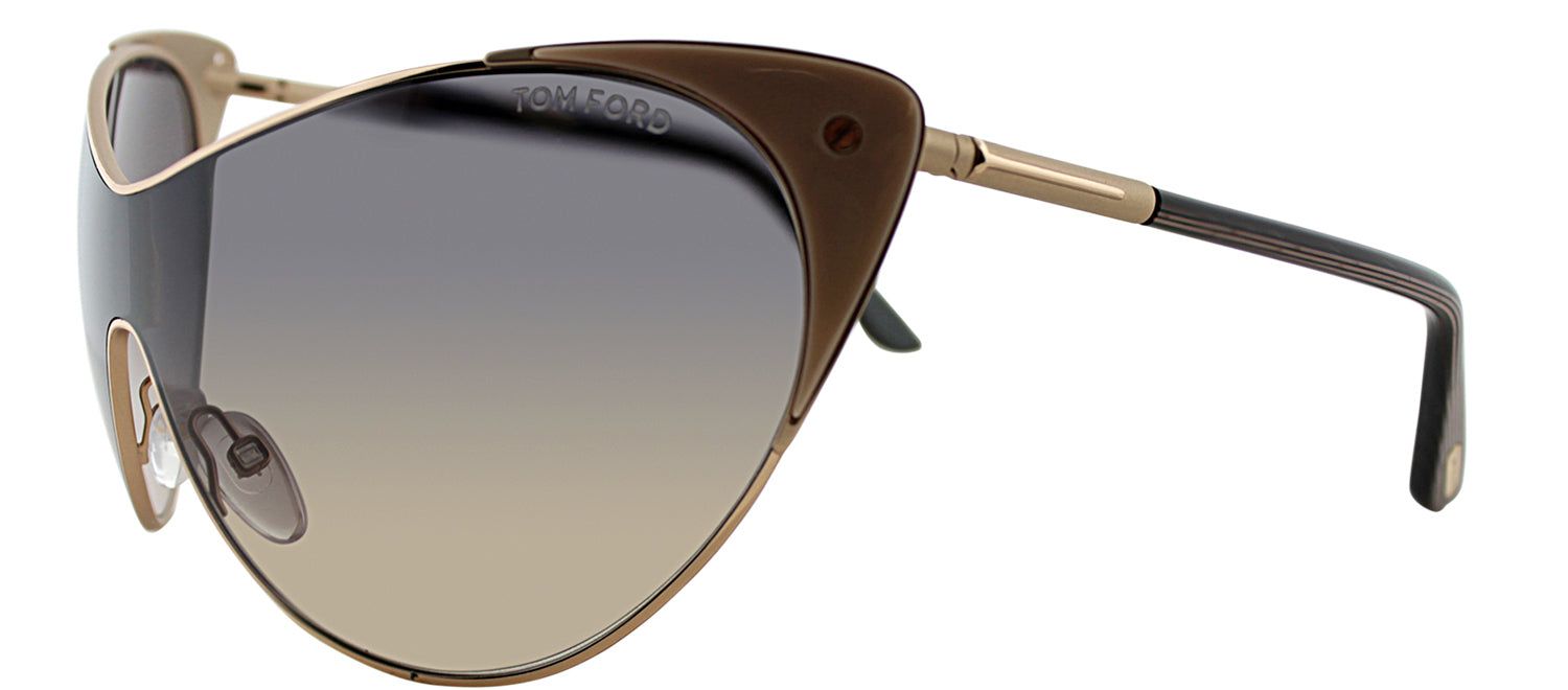 Tom Ford FT 0364 74B Cat-Eye Metal Gold Sunglasses with Grey Gradient Lens sold by Gaffos product image thumbnail 2